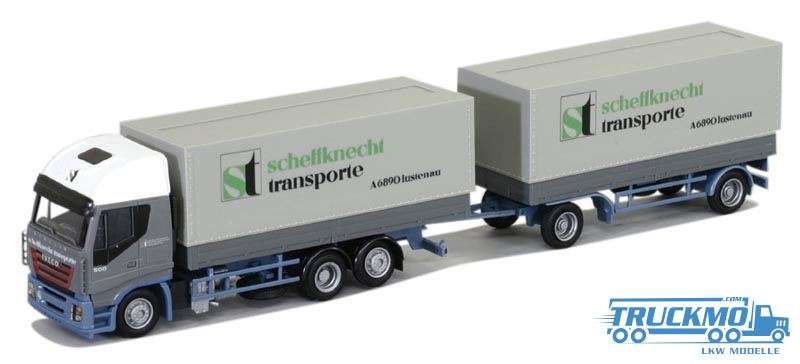 AWM Scheffknecht Iveco Stralis II Flatbed trailer truck 54254