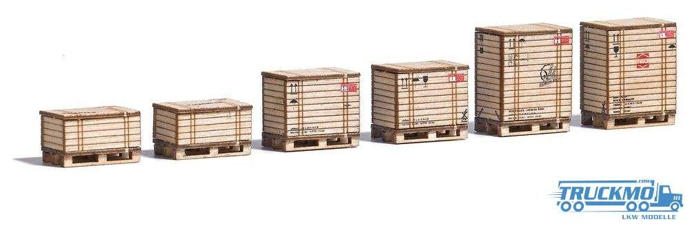 Busch pallets with wooden boxes 1811