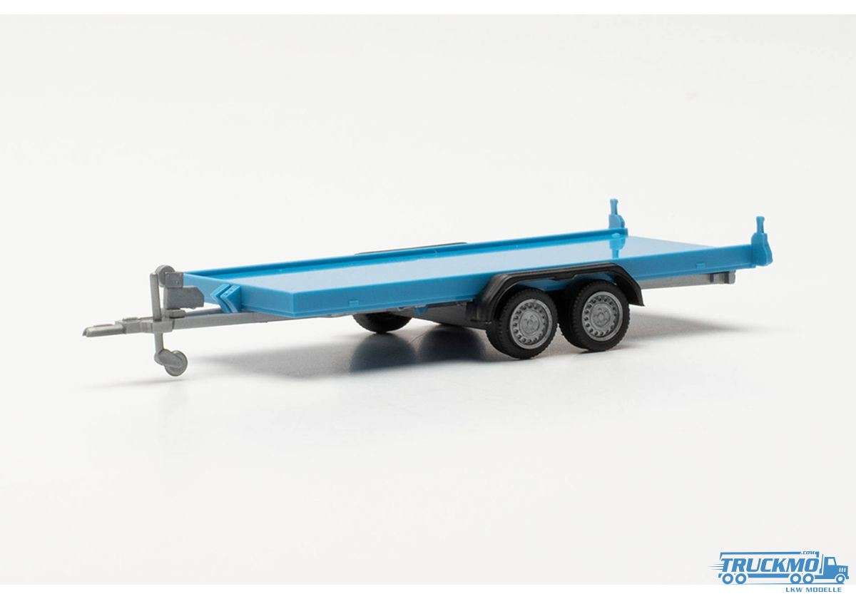 Herpa PKW transport trailer light blue 052450-002