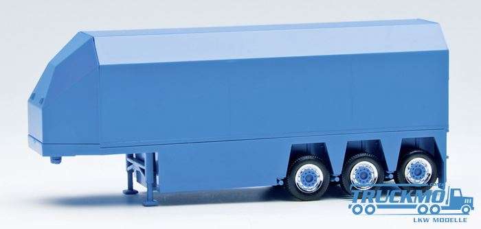 Herpa glass transporter 3 axle (blue, rims chrom/blue) 672006