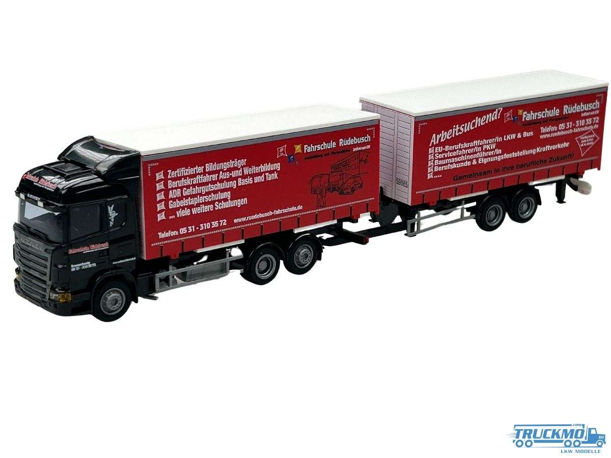 AWM Rüdebusch Scania ´09 Highline Curtain Swap Box Tandem Truck-Trailer 76292