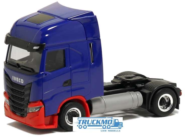 Herpa Iveco S-Way LNG blue red 600568