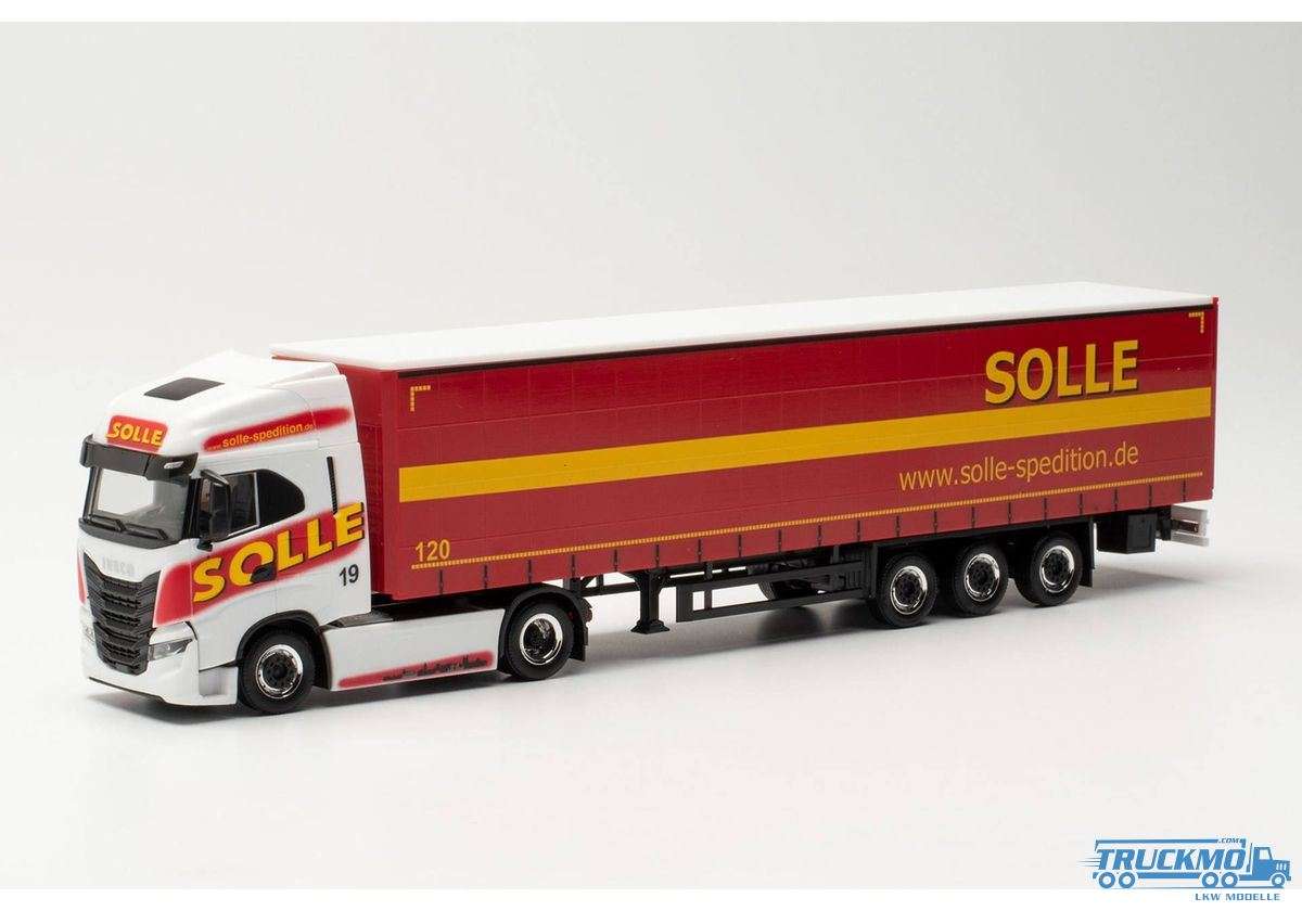 Herpa Solle Iveco S-Way curtainside semitrailer 315326