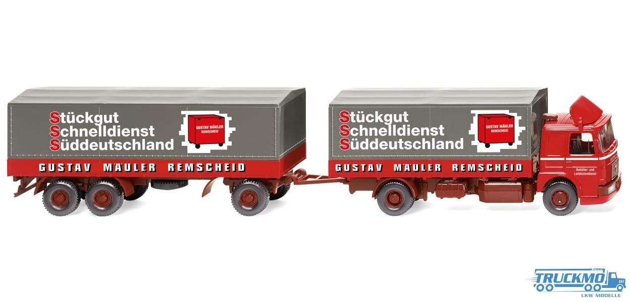 Wiking Spedition Gustav Mäuler MAN Flatbed trailer truck 047301