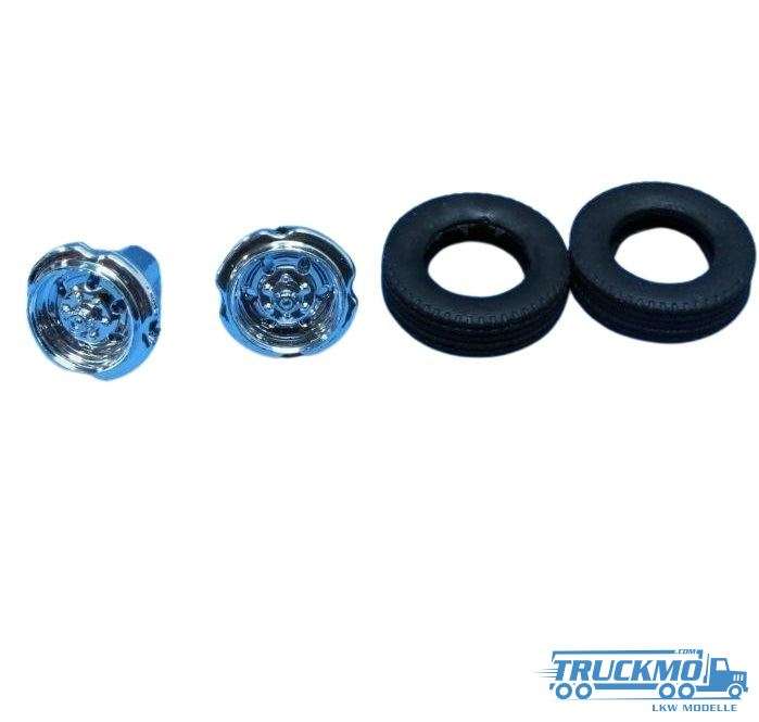Tekno Parts rim tire chrome small axle tractor 501-394 78970