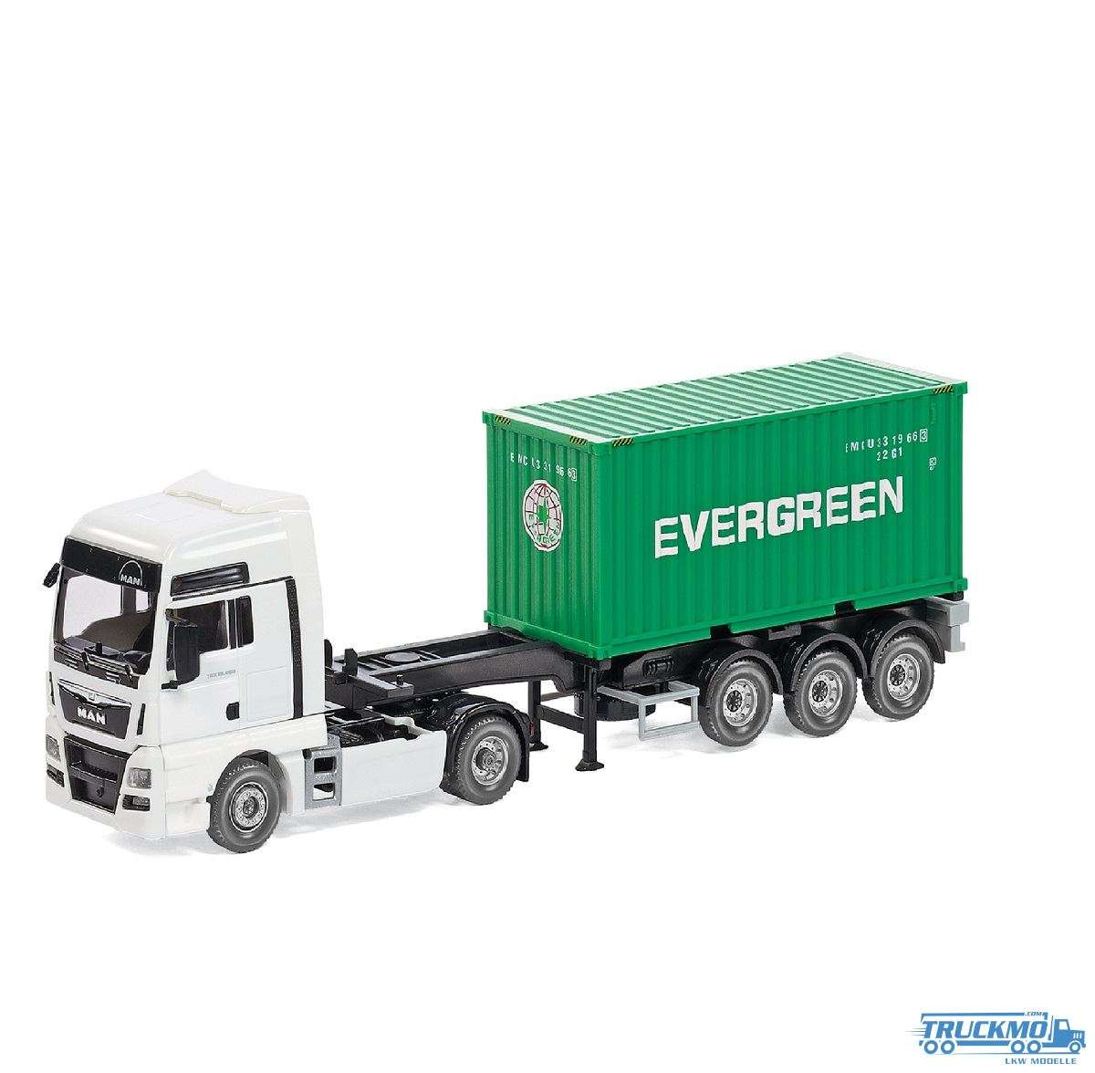 Wiking MAN TGX XXL Euro 6 Container trailer truck 20ft Evergreen Container ZY.WK523-2352