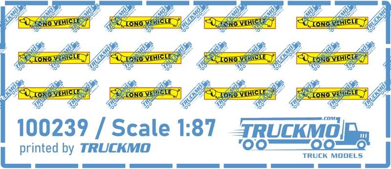 TRUCKMO Decals Long Vehicle Schild 100239