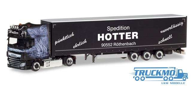 Herpa Spedition Hotter DAF XF SSC facelift lowliner curtain canvas semitrailer 311120
