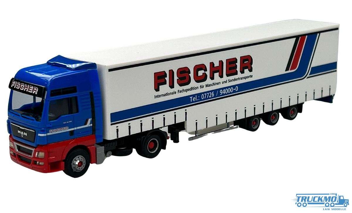 AWM Fischer Dürrheim MAN TGX XXL Jumbo Tarpaulin Box Semitrailer 76281