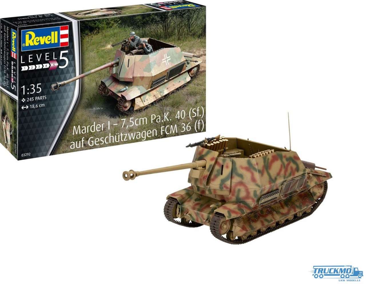 Revell Militär Panzerjäger Marder I Pak 40 03292