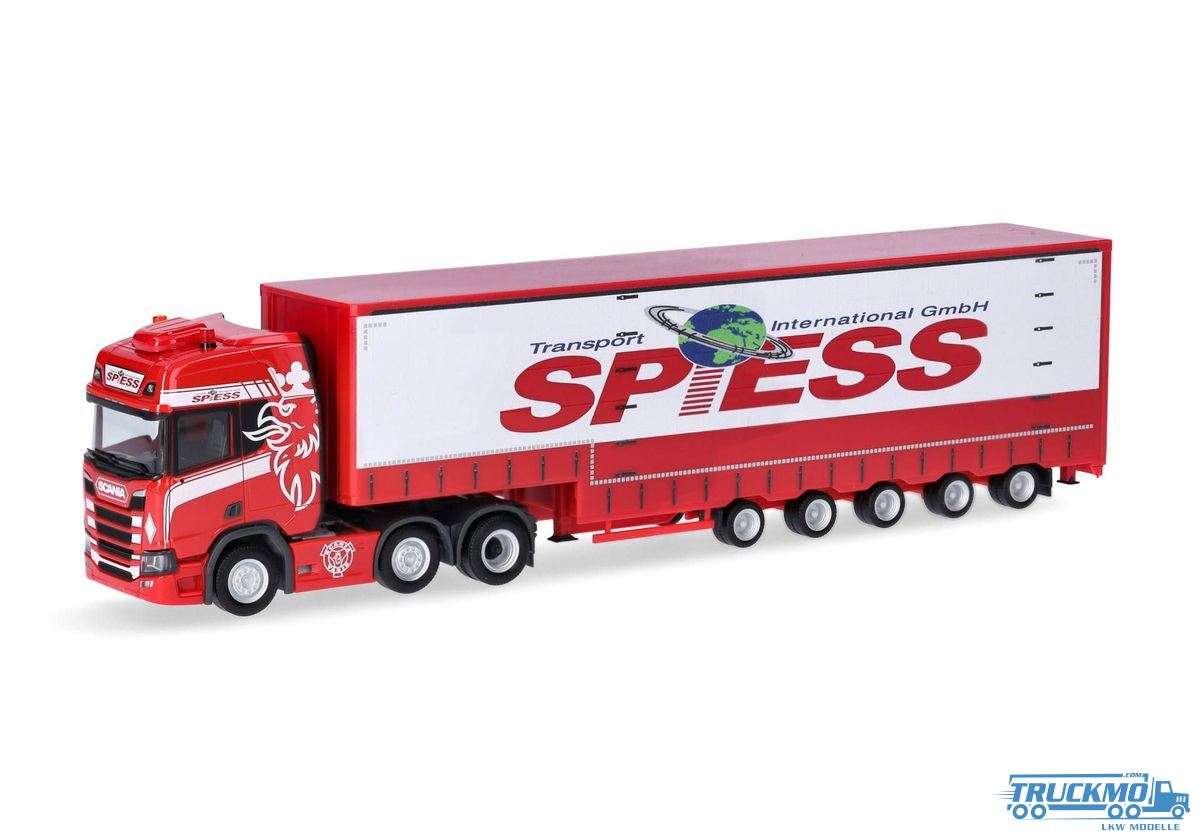 Herpa Spiess Scania CR20HD 6x2 Volume Tarpaulin Semitrailer 317016