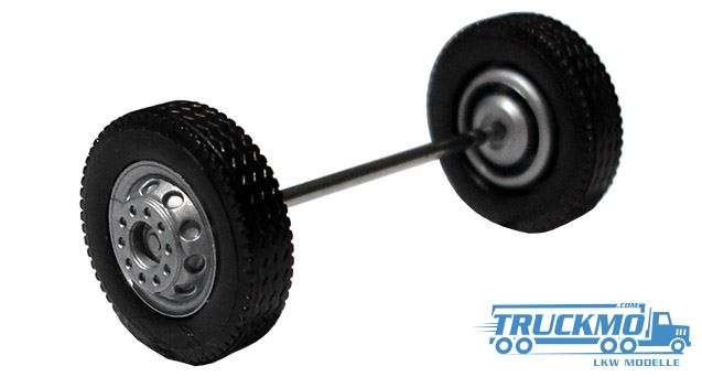 Herpa Wheelset silver front axle 690003a