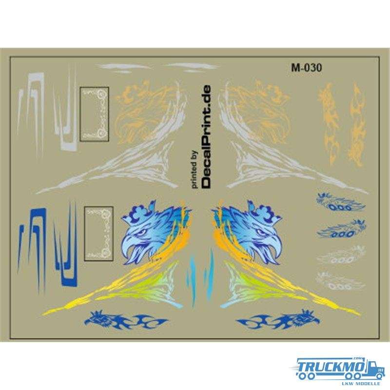 TRUCKMO Decal Scania Griffin Uni blue / gold 12M-030