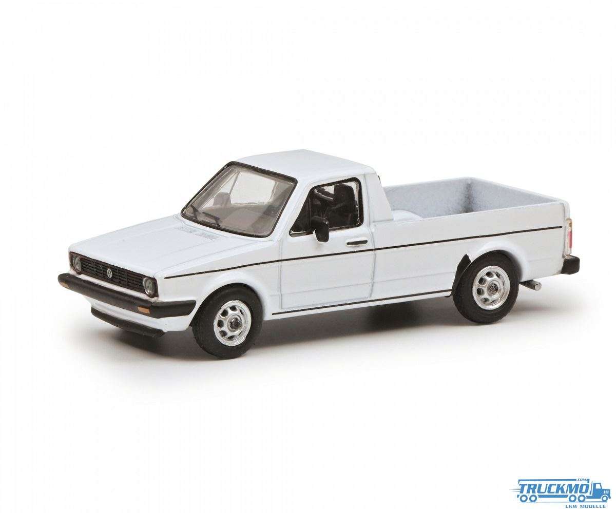 Schuco Volkswagen Caddy flatbed white 452033500