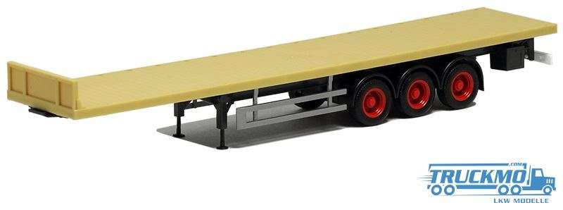 Herpa flat bed trailer front shield sand yellow 671645