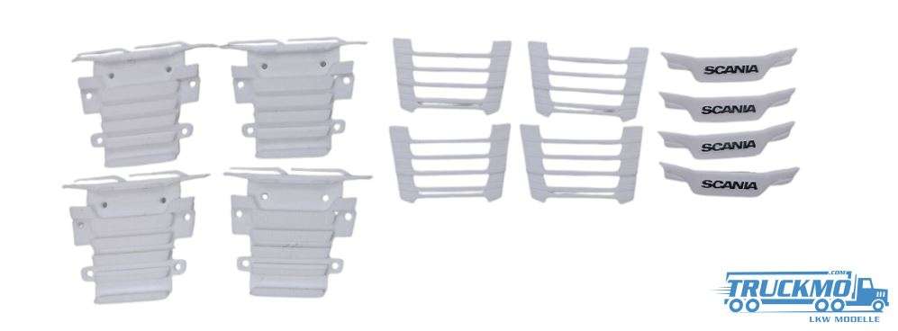 Herpa grill and front panels for Scania CS20HD 4 pieces white LT1267