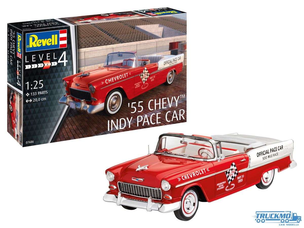 Revell Cars 55 Chevy Indy Pace Car 1:25 07686