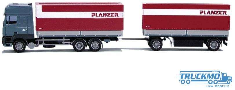 AWM Planzer DAF 95 SC Flatbed trailer truck 6244.01