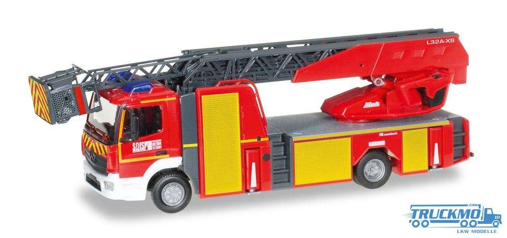 Herpa Feuerwehr Mulhouse Mercedes Benz Atego 13 Drehleiter 095679