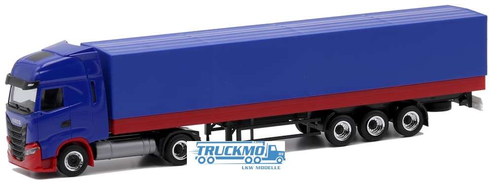 Herpa Iveco S-Way LNG curtainside semitrailer BM000521