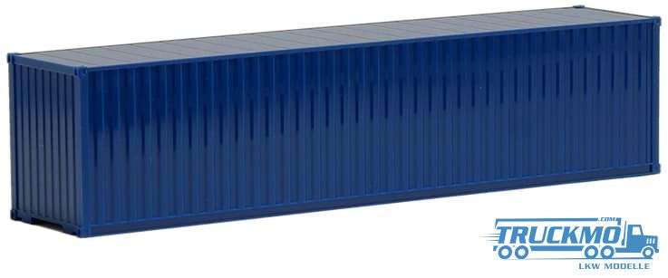 Herpa 40ft Highcube Container ribbed blue 490460