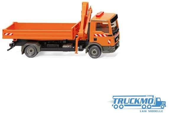 Wiking MAN TGL Euro 6 flatbed truck Loading crane 067505