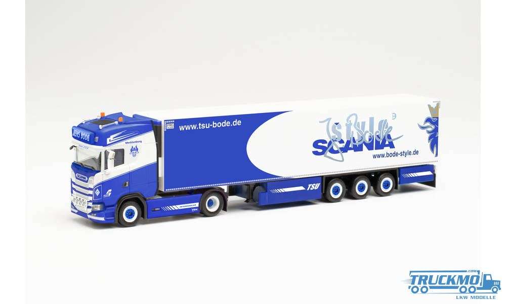 Herpa TSU Bode Scania CS20HD Kühlkoffer-Sattelzug 314466