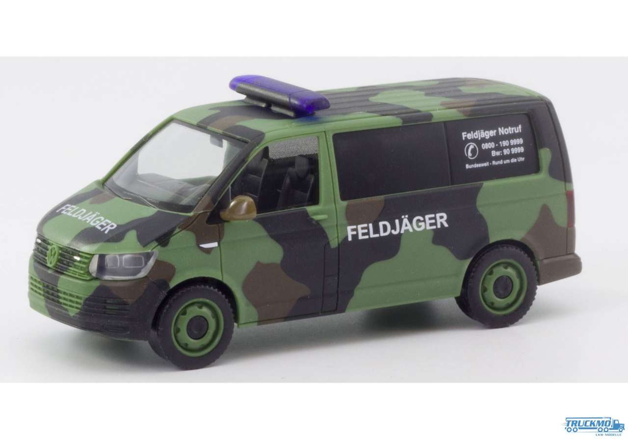 Herpa Bundeswehr Feldjäger VW T6 Bus Flecktarn 700719