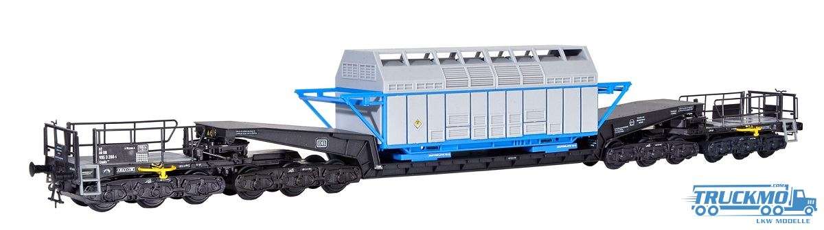 Kibri Waggon Union rail low loader Uaai 819 Castor container 16504