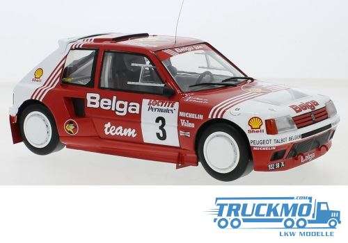 IXO Models Belga Rally Ypres Peugeot 205 T16 1985 No.3 B. Darniche A. Mahe IXO18RMC135.22