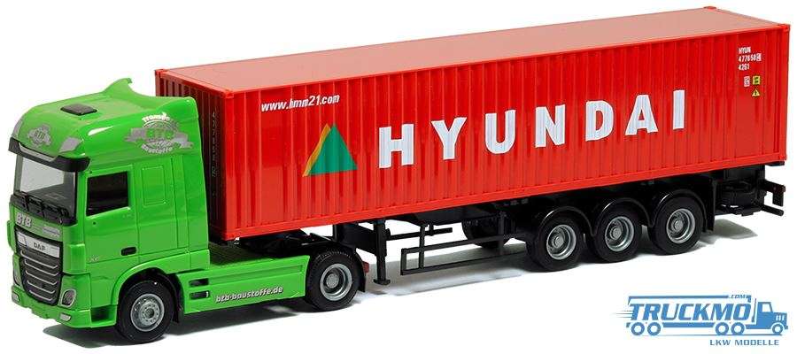 AWM BTB / Hyundai DAF XF 106 Super Space Cab container trailer 9397.41
