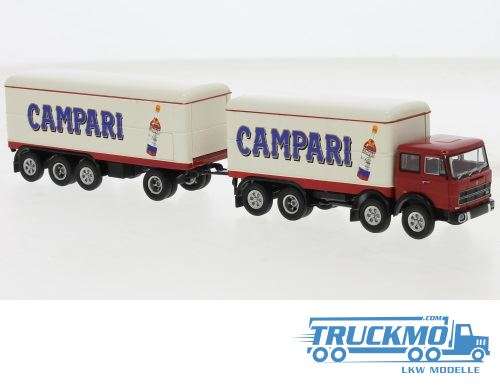Brekina Campari Fiat 691 Millepiedi 1970 box truck-trailer 58543