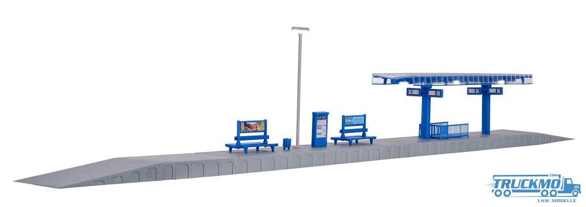 Kibri Moderner Bahnsteig mit LED-Beleuchtung 39557