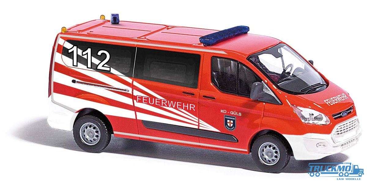 Busch Feuerwehr Koblenz Ford Transit Custom Bus 2012 52438