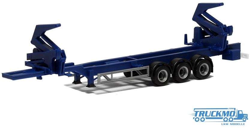 Herpa Hammar Container Side Loader Semi-trailer blue 480422