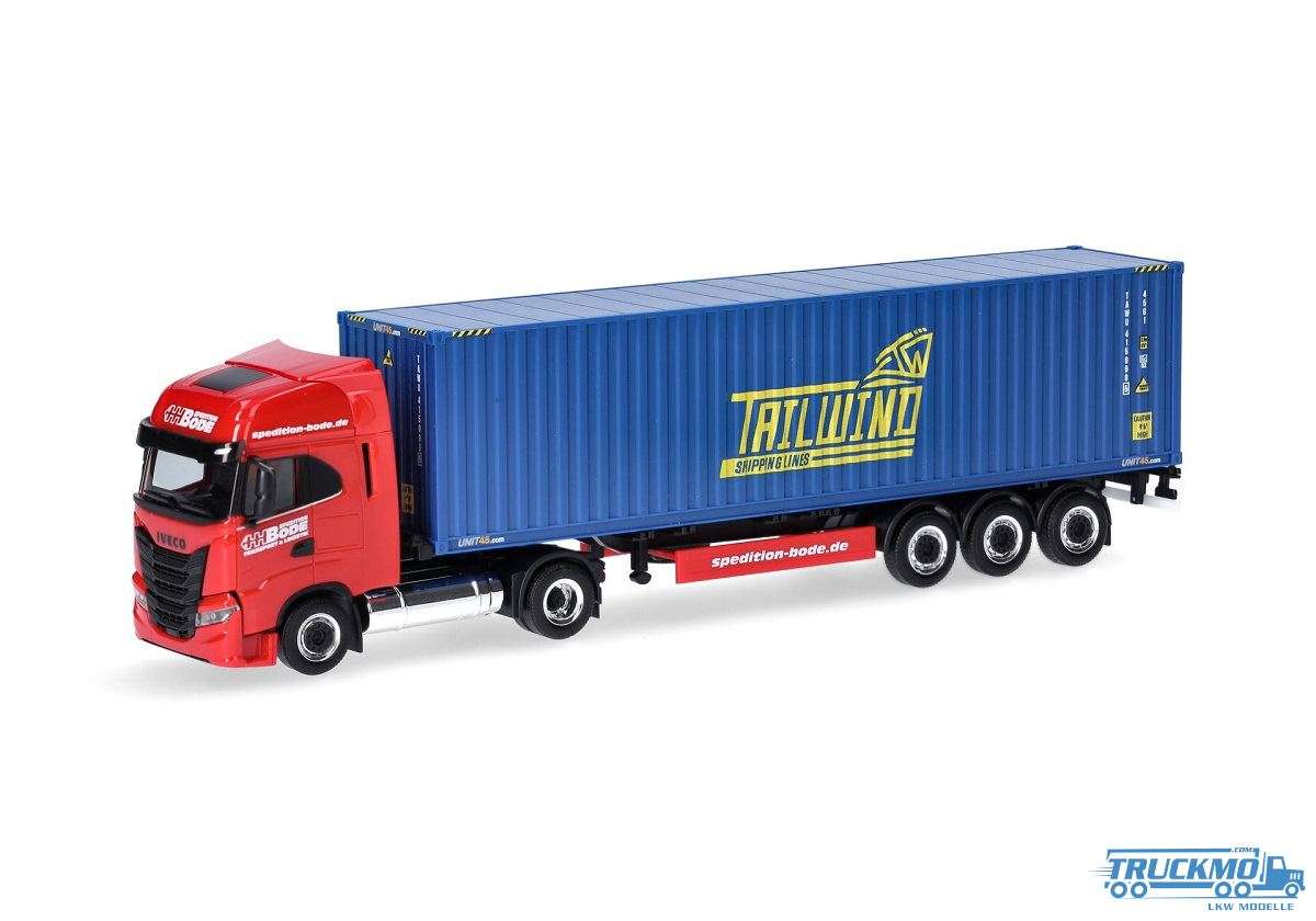 Herpa HH Bode Tailwind Iveco S-Way LNG Containersattelzug 317368
