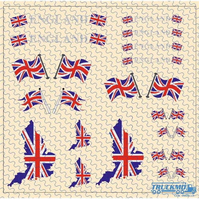TRUCKMO Decal Flaggenset Großbritannien 12D-0548