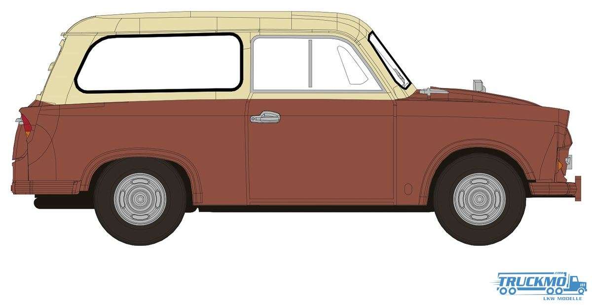 Brekina Trabant P50 station wagon two-tone brown 27554