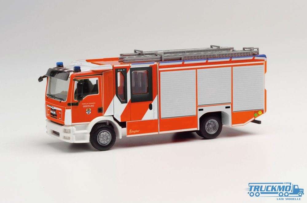 Herpa Feuerwehr Gräfelfing MAN TGM Ziegler Z-Cab 096850