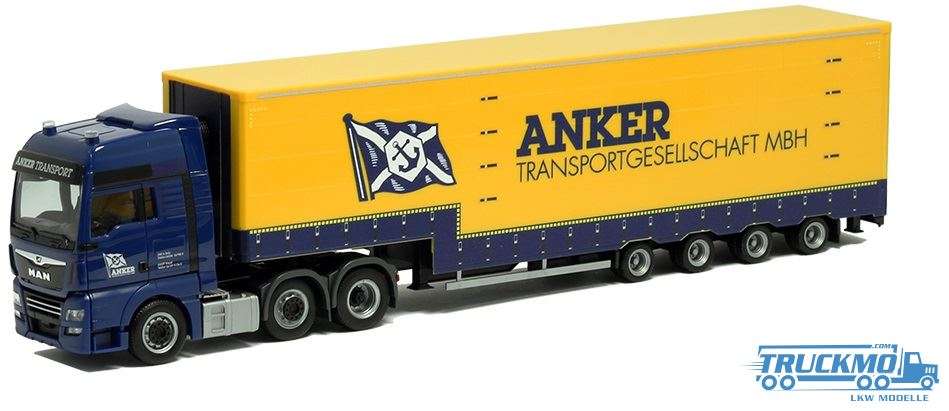 Herpa Anker Transport MAN TGX XXL Euro 6 curtainsider trailer Meusburger 5093