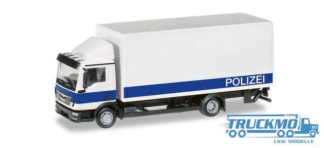 Herpa Polizei Brandenburg / Logistik MAN TGL Koffer-LKW mit Ladebordwand 094504