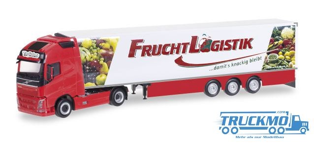 Herpa Fruchtlogistik Taglieber LKW Volvo FH Gl. XL Kühlkoffer-Sattelzug Modell