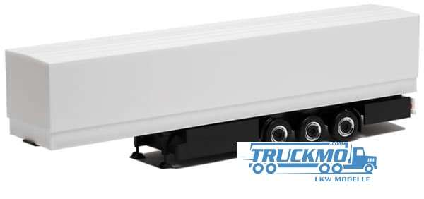 Herpa Euro tarpaulin semi-trailer 3 axle white 640127