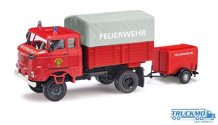 Busch IFA W50 LA Hilfsrüstwagen FFW Euba mit Anhänger 95280