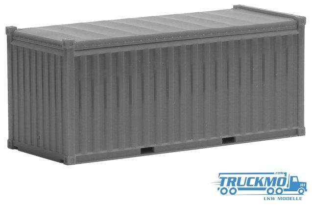 Herpa Open Top Container silver grey 20ft 490019
