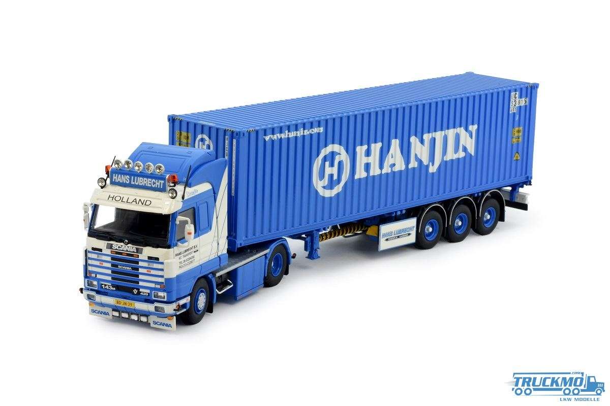 Tekno Hans Lubrecht Scania 143-420 D-Tec Container Chassis 40ft Hanjin Container 81865