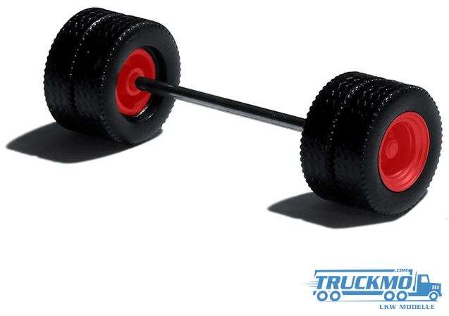 Herpa wheelset semi low loader / Allrounder red 690945A