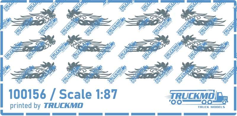 TRUCKMO Decals small Scania Greif on wheels silver 100156