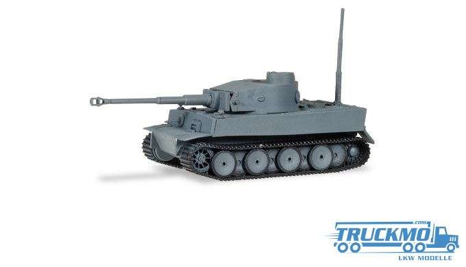 Herpa Military battle tank Tiger Prototype V1 with additional armor and snorkel 746434