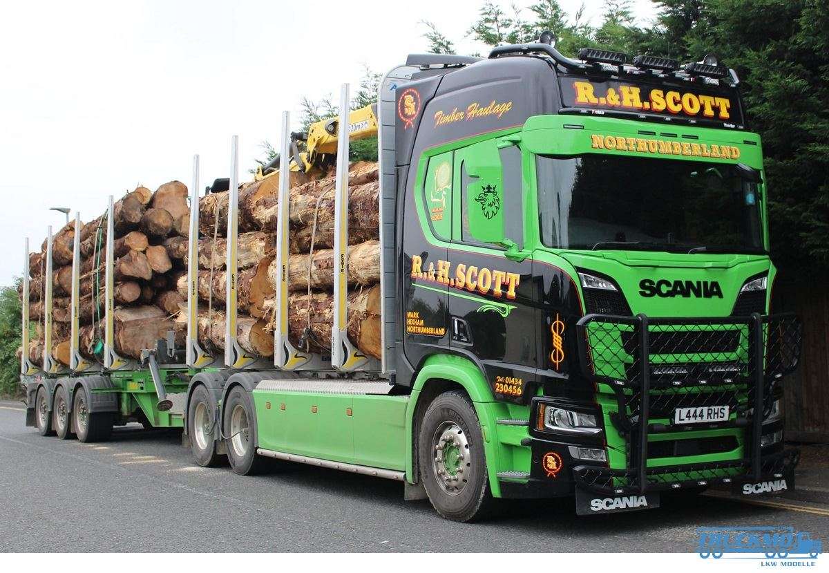 Tekno R&amp;H Scott Scania Next Gen R-Serie Wood Transport Truck-Trailer 84851